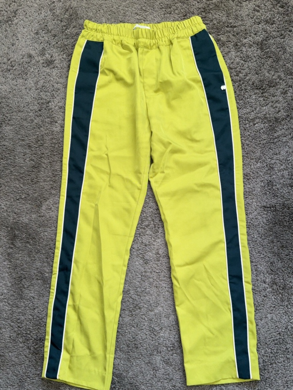 Scotch & Soda Lime Green Joggers with Navy Side Stripes